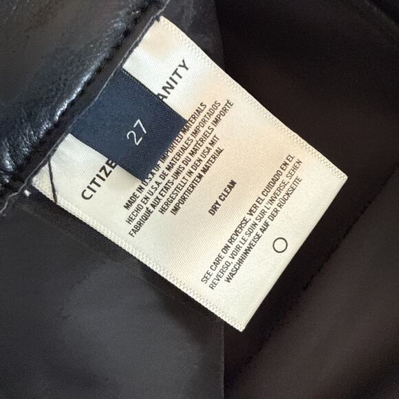 NWT Citizens of Humanity Jolene High-Rise Straight Genuine Leather Jeans 27 R448 - Picture 10 of 12